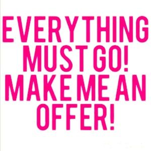 Open to all reasonable offers on clothing!